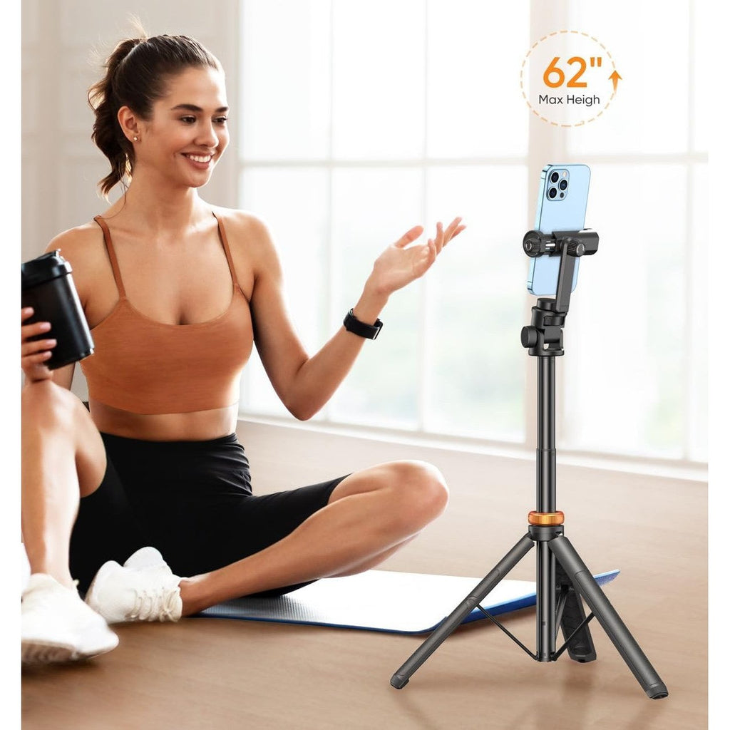 62-Inch Extendable Phone Tripod & Selfie Stick with Wireless Remote